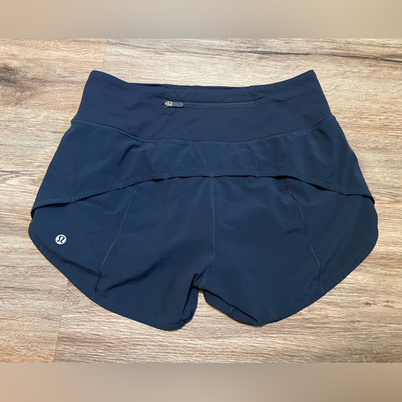 Lululemon Speed Up Short Long 4” Updated Fit True Navy Blue Size 4 - Picture 8 of 13